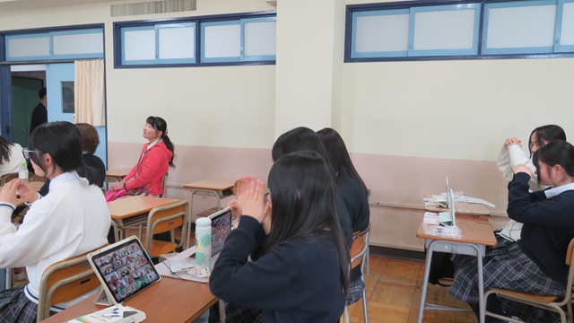 韓国ポハン女子高校オンライン交流