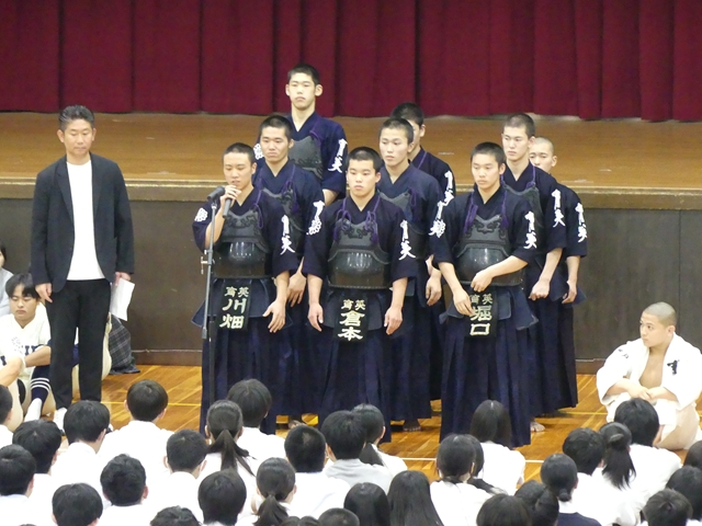 野球部軟式野球部及び全国出場壮行会