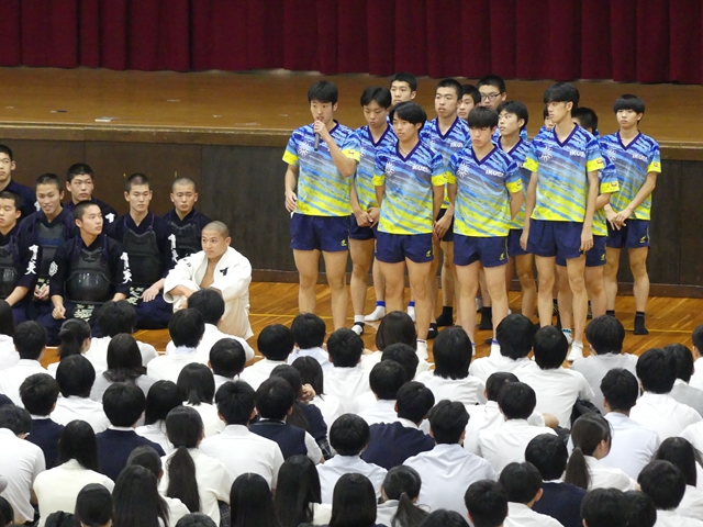 野球部軟式野球部及び全国出場壮行会