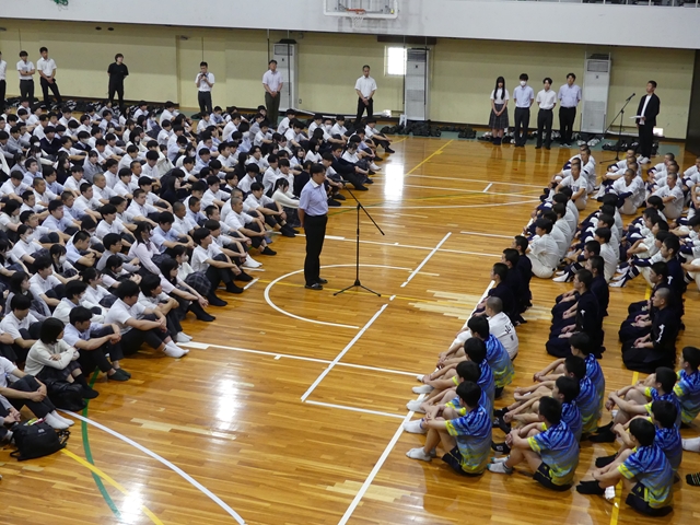 野球部軟式野球部及び全国出場壮行会