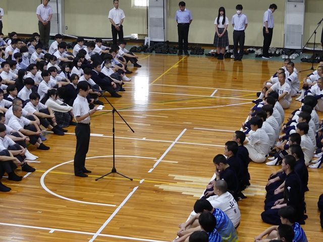 野球部軟式野球部及び全国出場壮行会